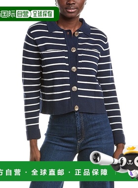 自营 ANNA KAY Valimao羊绒混纺开衫-蓝色 美国奥莱直发