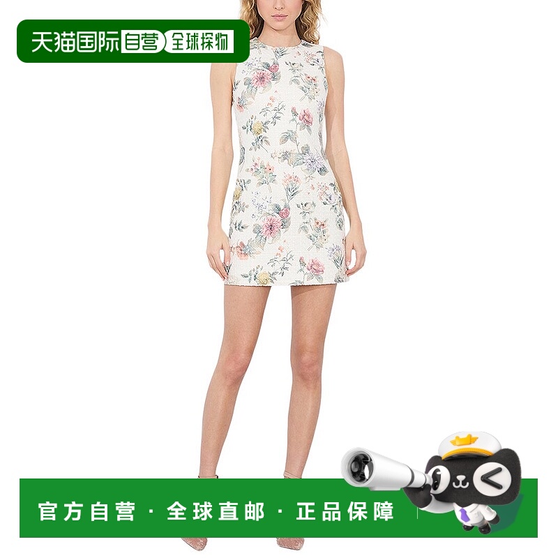 自营alice + olivia Clyde Shift Dress - white 美国奥莱直发