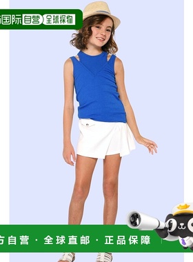 自营 hannah banana小女孩Tween Razorback衬衫背心-白色 美国奥