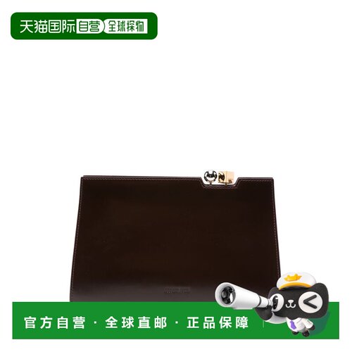 自营jacquemusSleek Rectangular Clutch with Metallic Clasp -