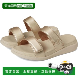 自营Women's FitFlop F-Mode Go Sandals Platino Faux Leather T