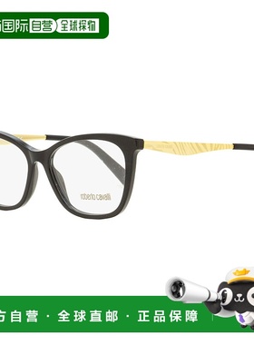 自营 Roberto Cavalli 女士矩形眼镜 RC5095 001 黑色/金色 54 毫