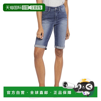 自营 NYDJ Briella Landslide 短裤 - 蓝色 美国奥莱直发五分裤