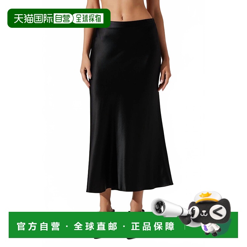 自营astr the labelWindey Midi黑色短裙 美国奥莱直发