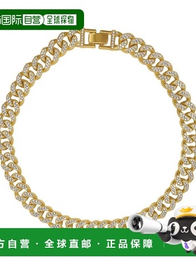 自营 Adornia 扁平方晶锆石链项链 金 - 黄色 美国奥莱直发