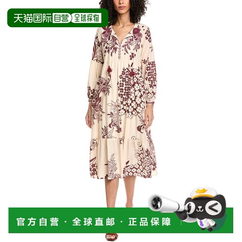 自营Johnny Was Aquijio Dress - beige 美国奥莱直发连衣裙
