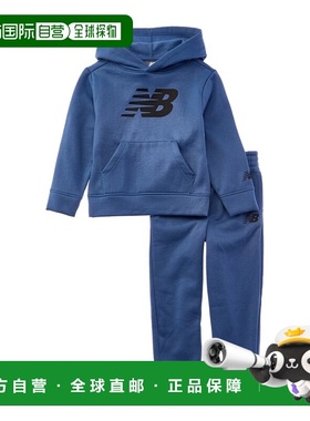 自营New Balance 2pc Fleece Hoodie & Jogger Set - blue 美国奥