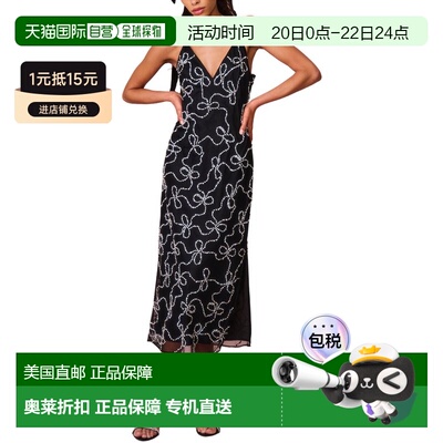 自营LoveShackFancy Kaylen Dress - black 美国奥莱直发连衣裙