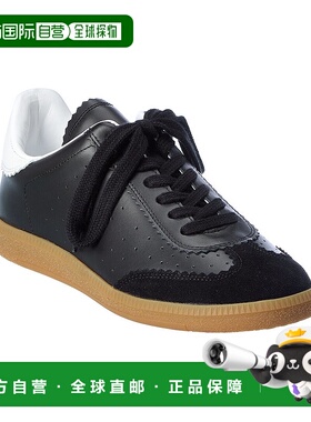 自营 Isabel Marant Bryce皮革运动鞋-黑色德训鞋 直发美国奥莱