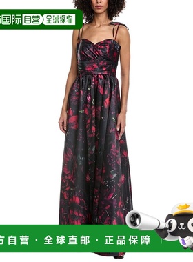 自营Rene Ruiz Spaghetti Strap Gown - red 美国奥莱直发