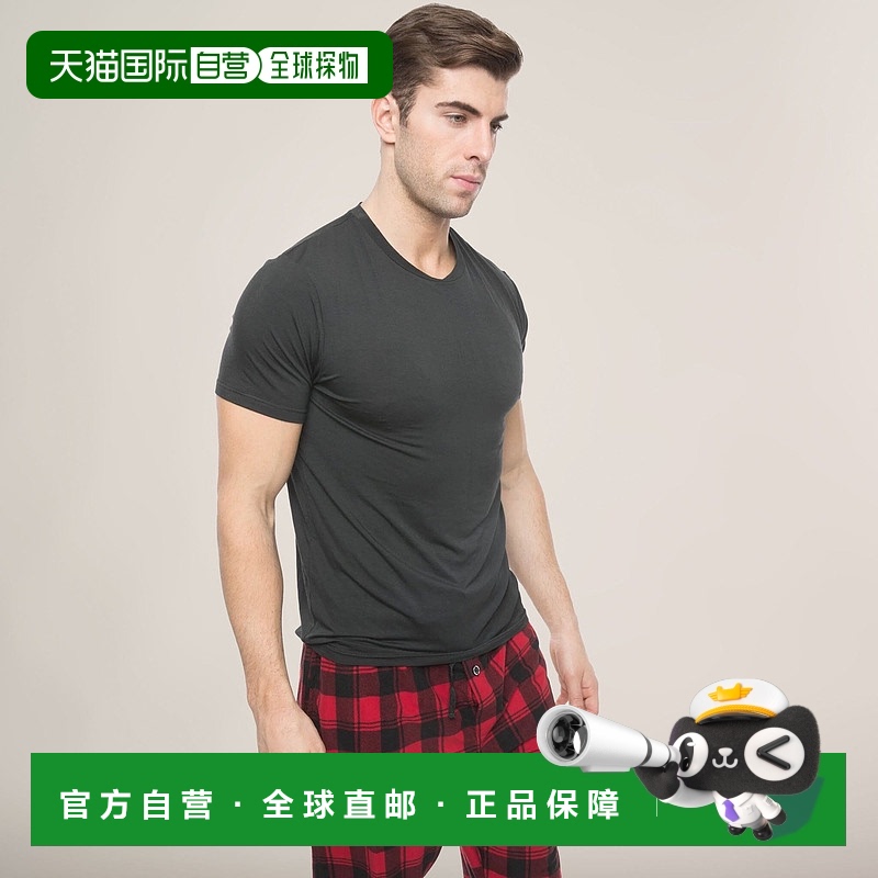 自营 members only会员专享男士 3PK 棉质 V 领 T 恤 - 黑色 美国