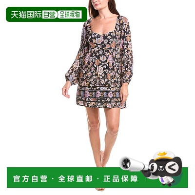 自营 saltwater luxe盐水奢华烟熏迷你连衣裙-黑色 美国奥莱直发