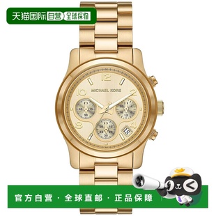 自营Michael Kors女士跑道金色表盘手表-金色 美国奥莱直发