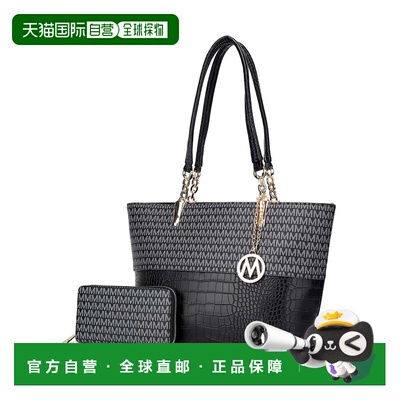 自营mia k collectionSasha Tote Bag with Wallet Vegan Leather