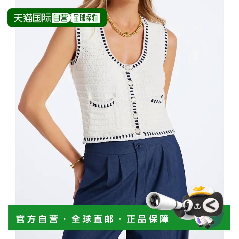 自营bishop + young象牙色奢华钩针毛衣 美国奥莱直发