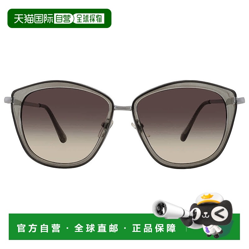 自营Nine West 39389RNJ104 Smoke Oval Ladies Sunglasses 10244
