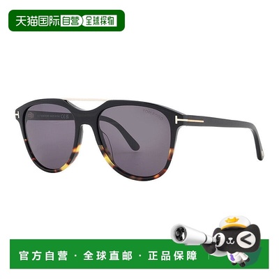 自营Tom Ford Sunglasses Aviator Full Rim, Black/havana Frame