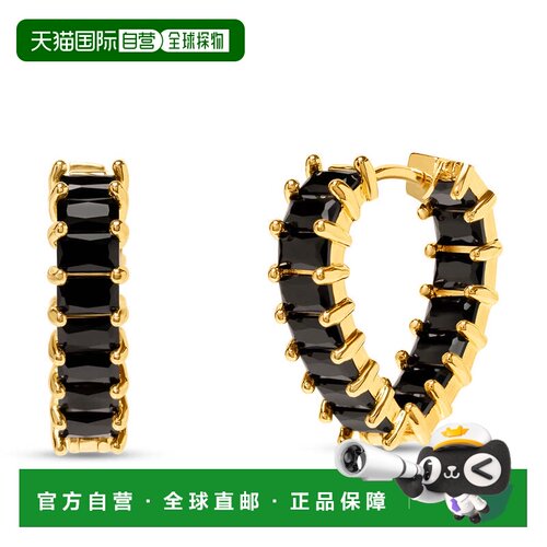 自营Bruno Magli Rosa Gold Earrings, Nera - black 美国奥莱直