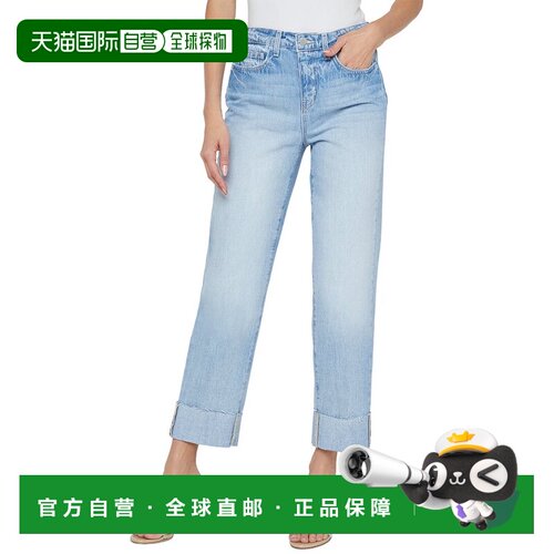 自营L'AGENCE Maribel袖带让蓝色牛仔裤直筒裤 美国直发奥莱