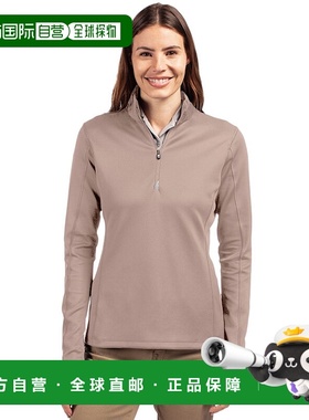 自营Cutter & Buck Traverse Stretch Quarter Zip Womens Pullov