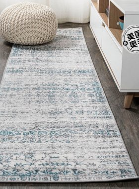 jonathan yTidal Modern Strie\' Area Rug - 灰色/绿松石色 【美