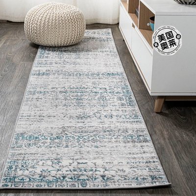 jonathan yTidal Modern Strie\' Area Rug - 灰色/绿松石色 【美