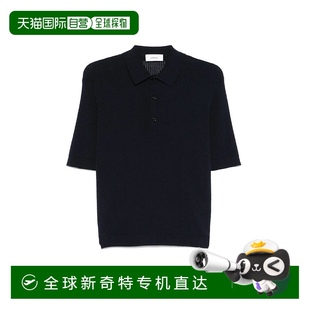 直发 自营 lardini罗纹针织Polo衫 黑色 美国奥莱