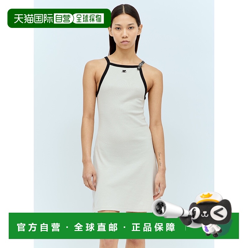1h可退 香港直邮潮奢 Courreges 女士 搭扣撞色连衣裙 124JRO364J