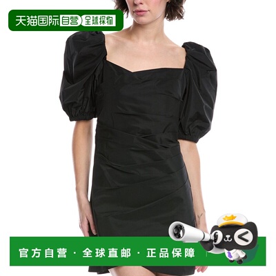 自营sea new york海洋纽约Diana Taffeta迷你连衣裙-黑色 美国奥