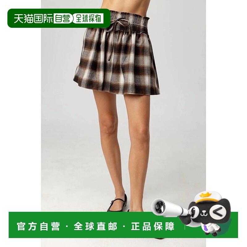 自营 sundays玛琳可可格子裙-可可格子 美国奥莱直发