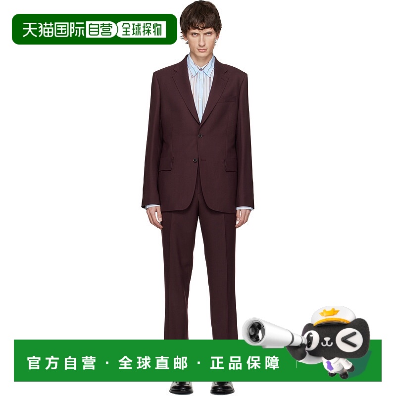 1h可退 香港直邮潮奢 Paul Smith 保罗 史密斯 男士 酒红色 The B