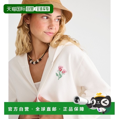 自营Aeropostale Cloud Soft Roses Oversized Full-Zip Hoodie -