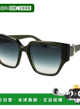 自营Trussardi Acetate Women's Sunglasses - olive 美国奥莱直