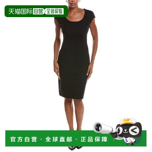 自营St. John修身中长款连衣裙-黑色 美国奥莱直发