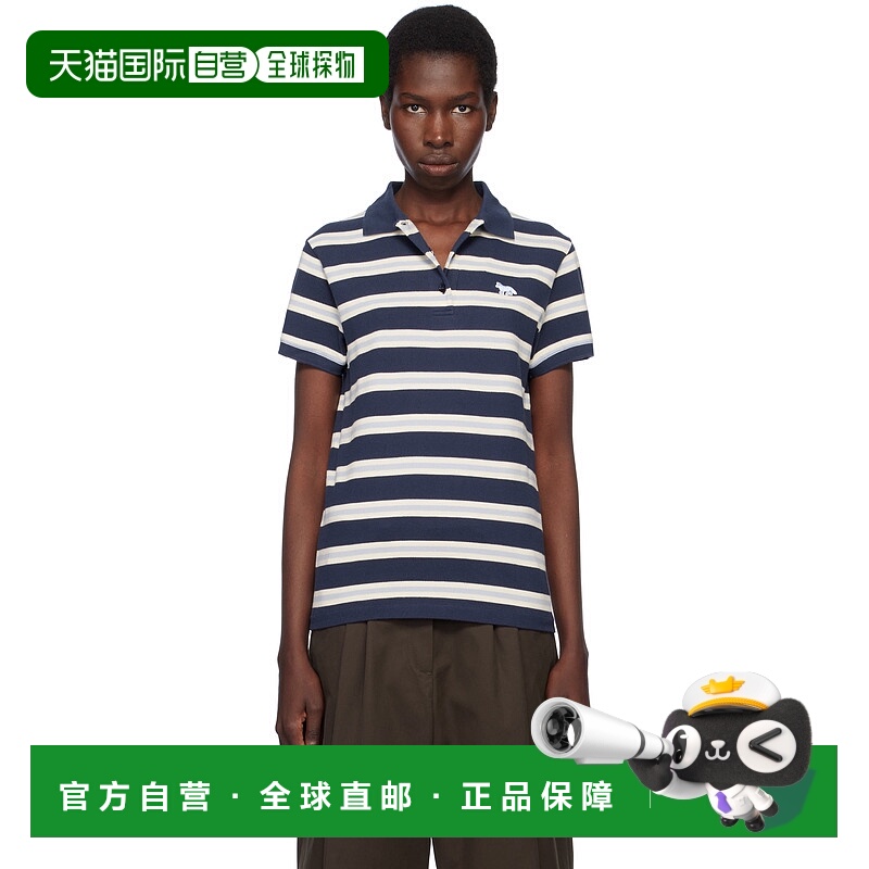 1h可退 香港直邮潮奢 MAISON KITSUNE 女士 海军蓝 Baby Fox Patc