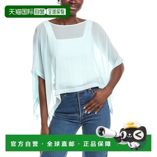 蓝色 自营 费舍尔丝绸斗篷 fisher艾琳 美国奥莱直发 eileen