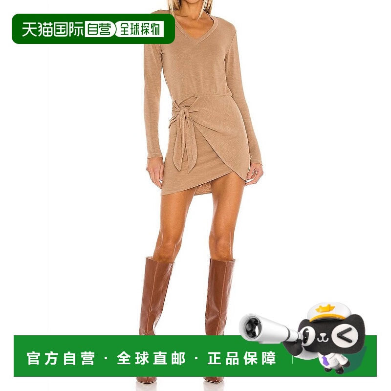 自营monrow软长袖拿铁连衣裙 美国奥莱直发