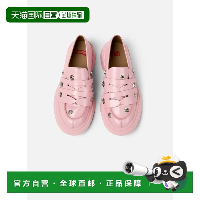 自营 Moccasin女式Camper Walden双胞胎-粉红色 美国奥莱直发皮鞋