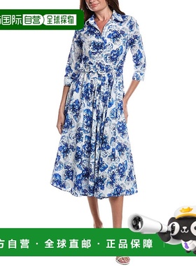 自营Samantha Sung Aster Midi连衣裙-白色 美国奥莱直发