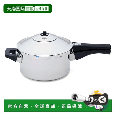 自营 Kuhn Rikon Duromatic 不锈钢平底锅压力锅，5 夸脱 - 银色