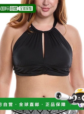 自营 La Blanca Ig 高领中线上衣 - 黑色 美国奥莱直发性感泳衣