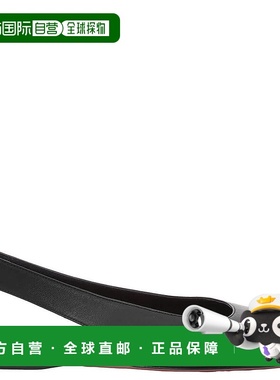 自营 Amina Muaddi纳帕黑色Ane吊带平底鞋-纳帕黑色 美国奥莱直发