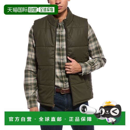 美国直邮自营weatherproof vintage防风雨复古哑光河豚背心-绿色