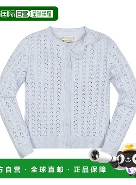 自营hope & henryHope&Henry Pointelle扇贝边开衫-蓝色 美国奥莱