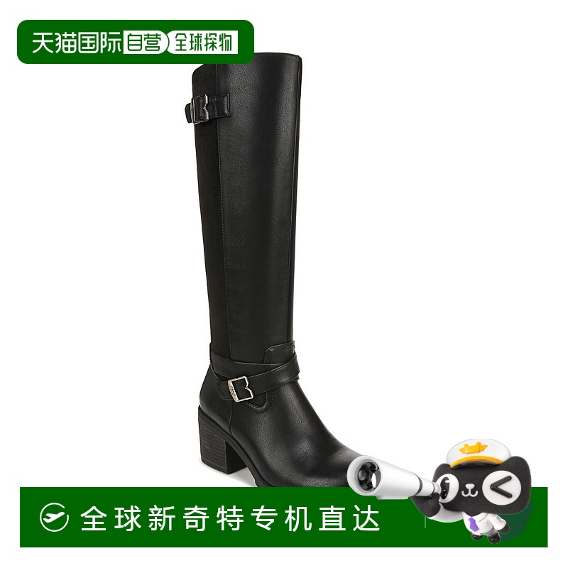 自营 dr. scholl'sDr.Scholl’s Prairie Boot女式6码黑色圆头膝K