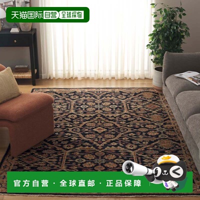 自营safaviehIzmir Hand Made Area Rug, Blue / Gold Traditiona