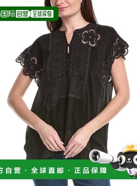 自营Johnny Was Eliza Tunic - black 美国奥莱直发