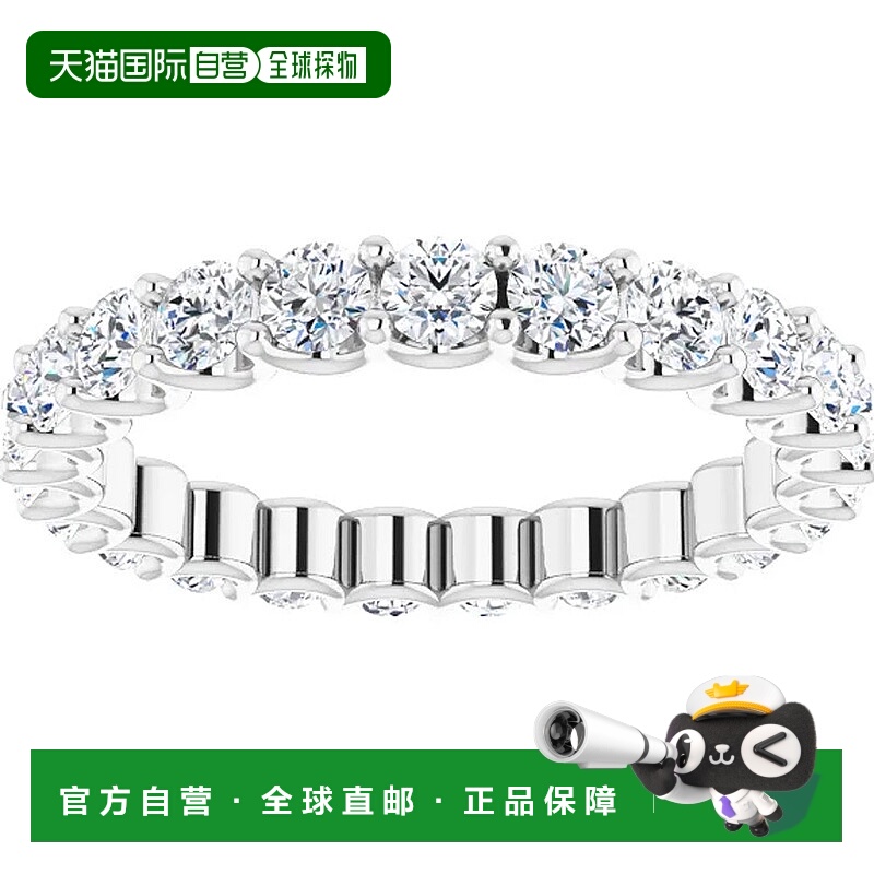 自营 pompeii31 1/2Ct T.W.天然钻石认证永恒戒指结婚戒指 14k 白
