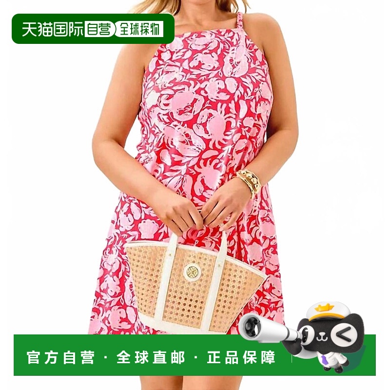 自营lilly pulitzerLyleigh Mini Dress In Cane Coral Crab Coll
