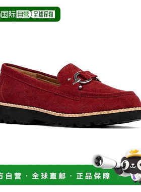 自营 Donald Pliner Clio 皮革乐福鞋 - 红色 美国奥莱直发一脚蹬